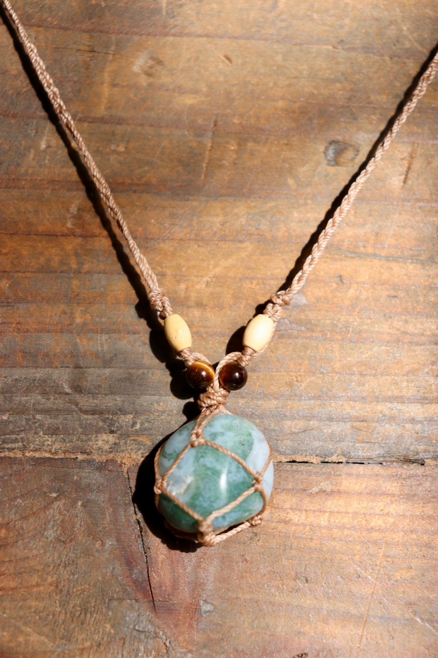 Green Tree Gate Macramé Necklace