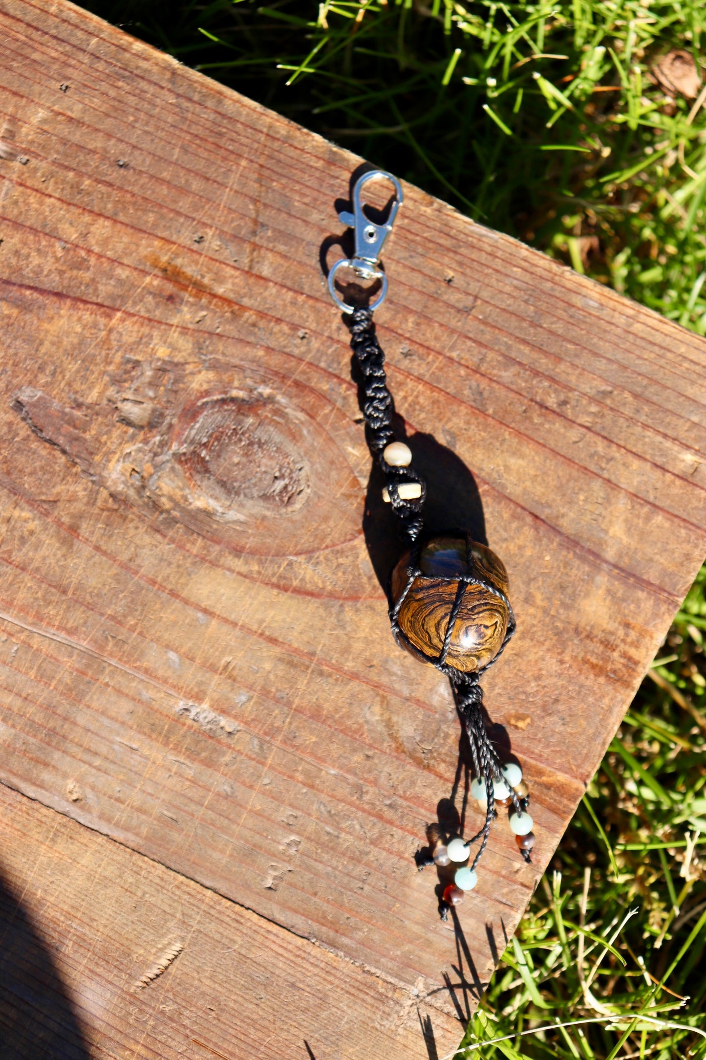 Stromatolite Macramé Keychain