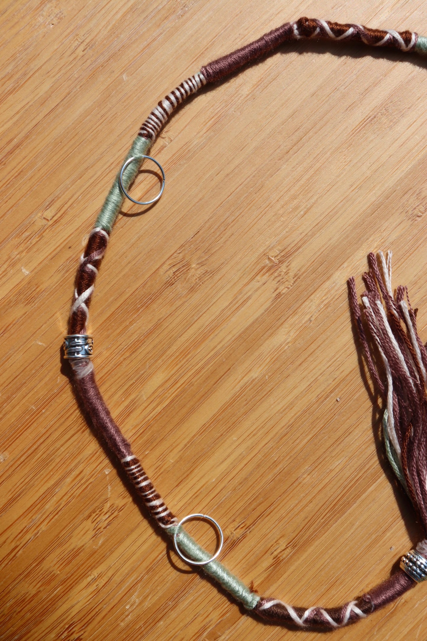 Purple, Blue Brown Clip In Hairwrap