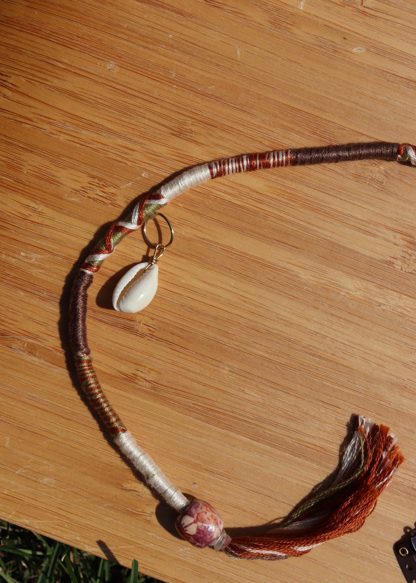 Earthy Shell Clip In Hairwrap