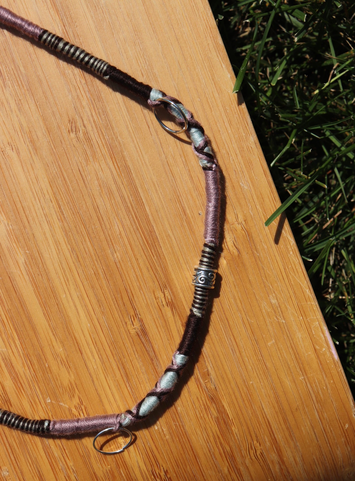 Purple, Blue, Silver Clip In Hairwrap