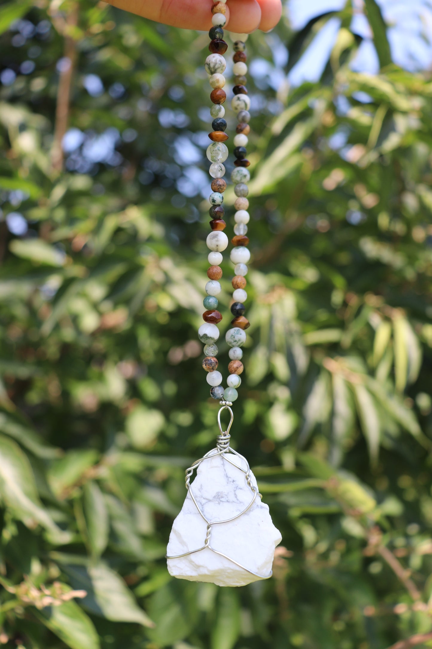 Howlite Car Mirror Accessory