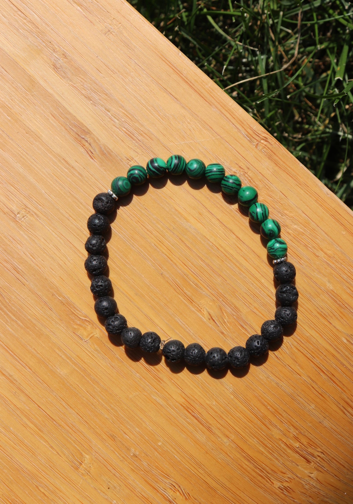 Malachite Lava Rock Bracelet