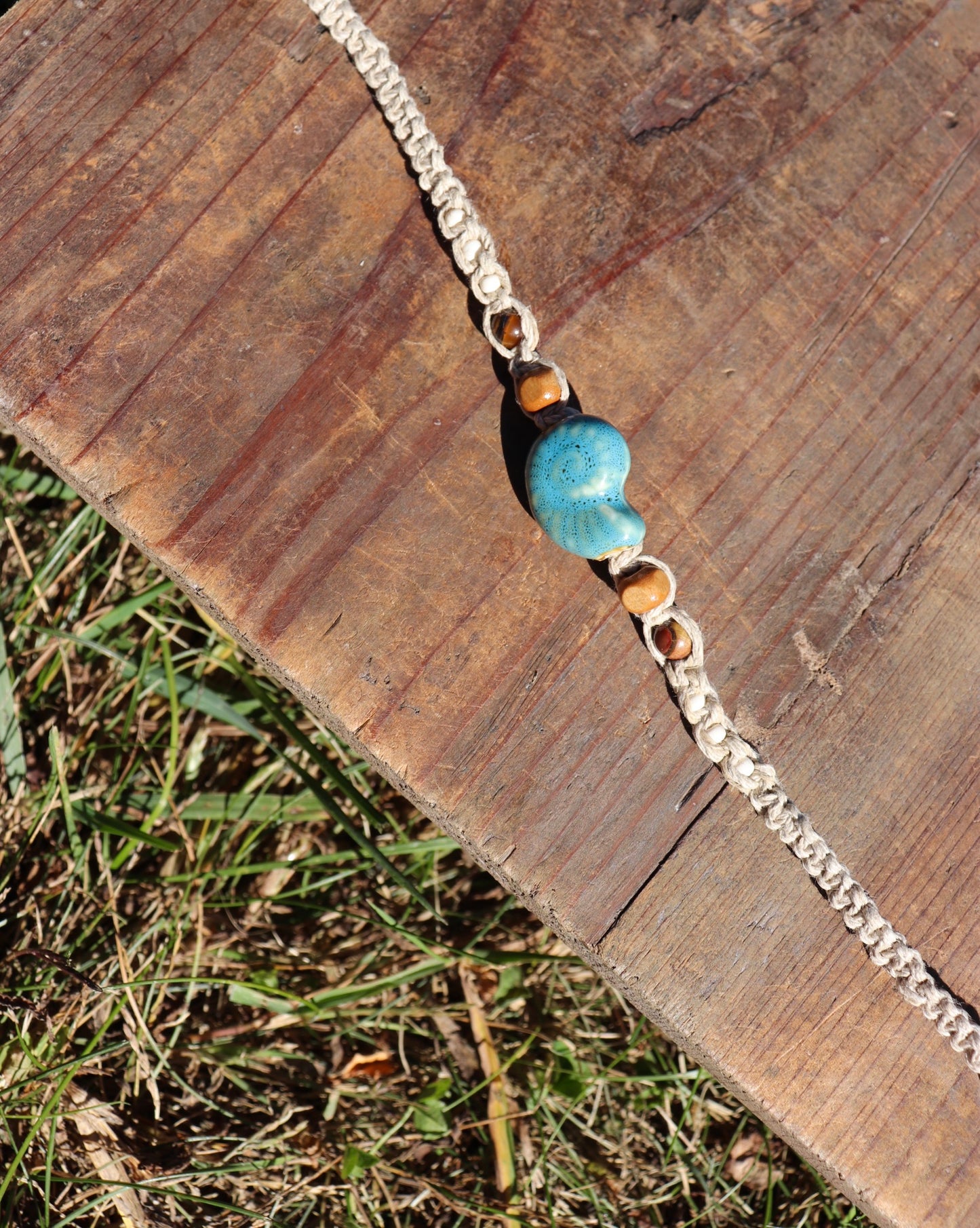Ammonite Hemp Macramé Anklet