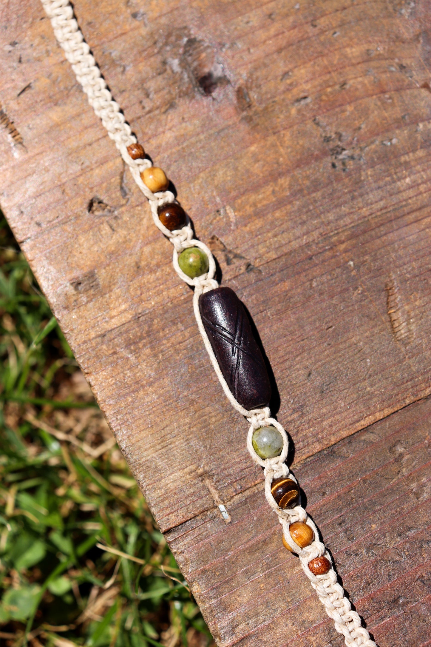 Natural Hemp Macramé Anklet