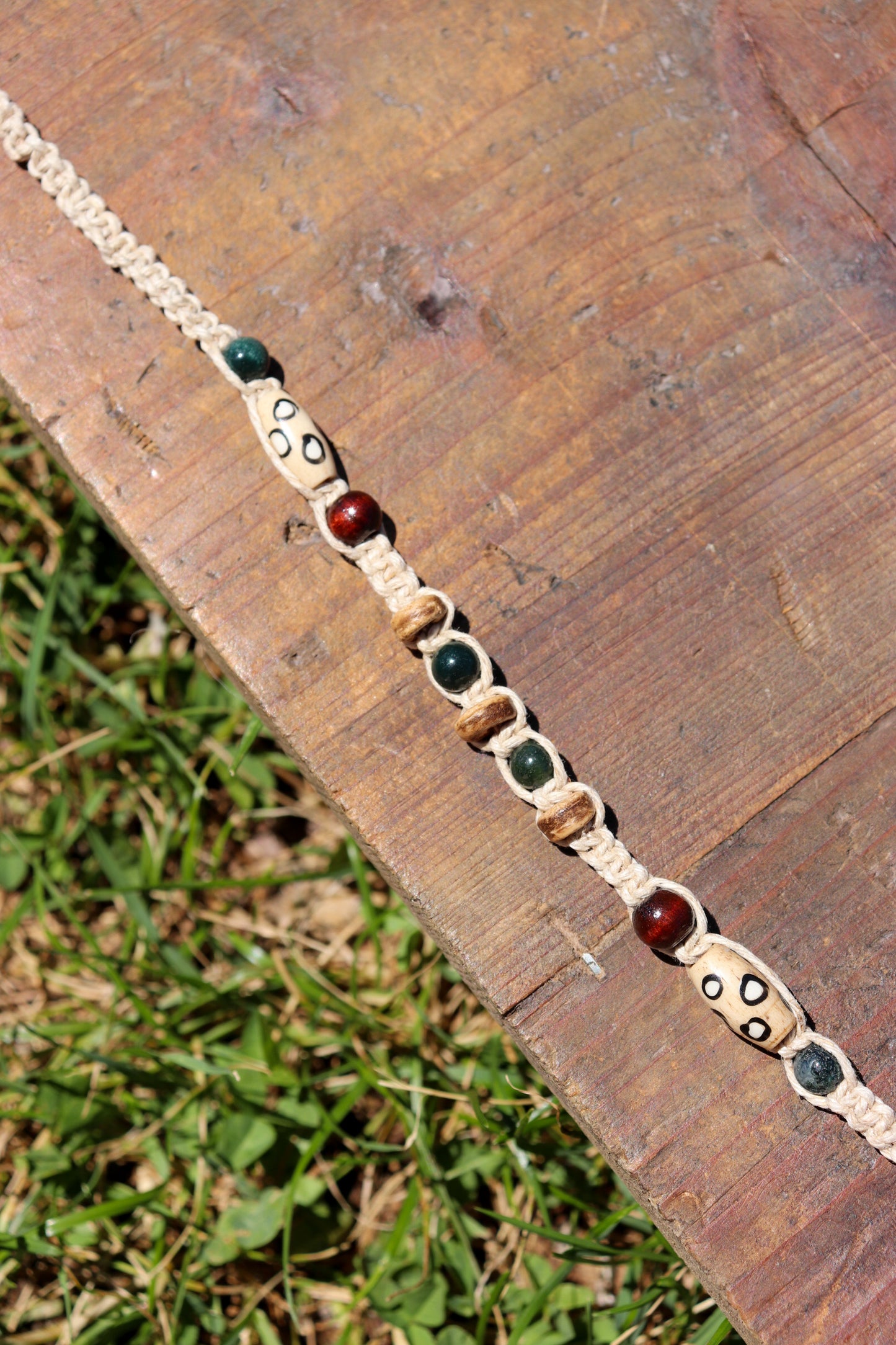 Earthy Hemp Macramé Anklet