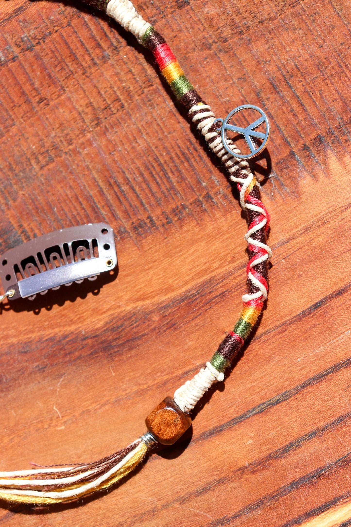 Funky, Peace Sign Clip-In Hairwrap