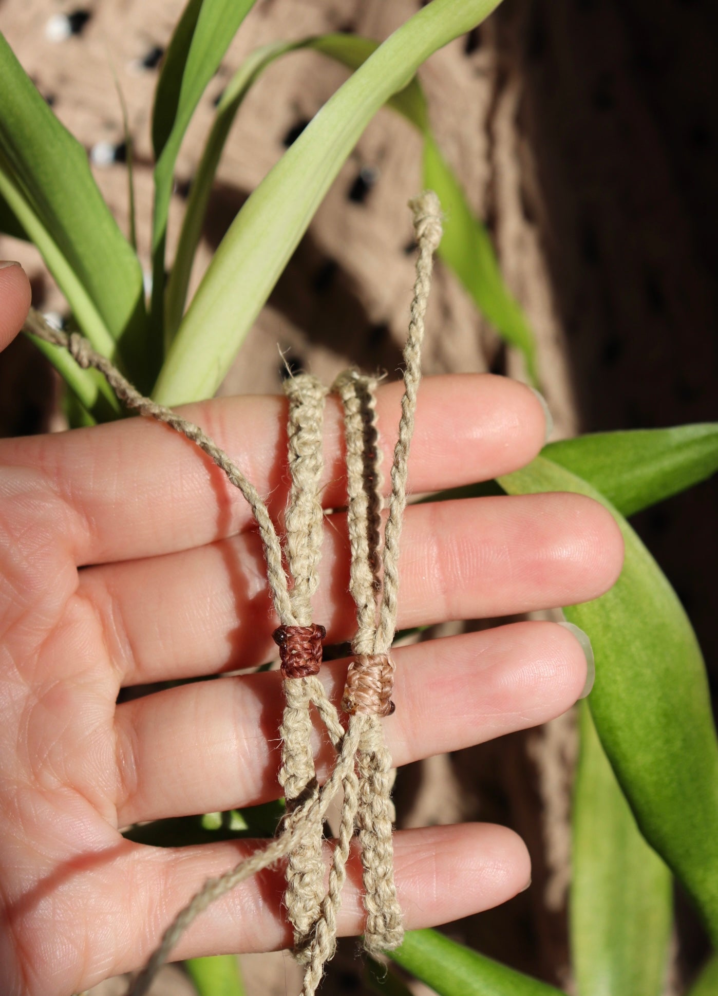 Mushroom Hemp Macramé Bracelet