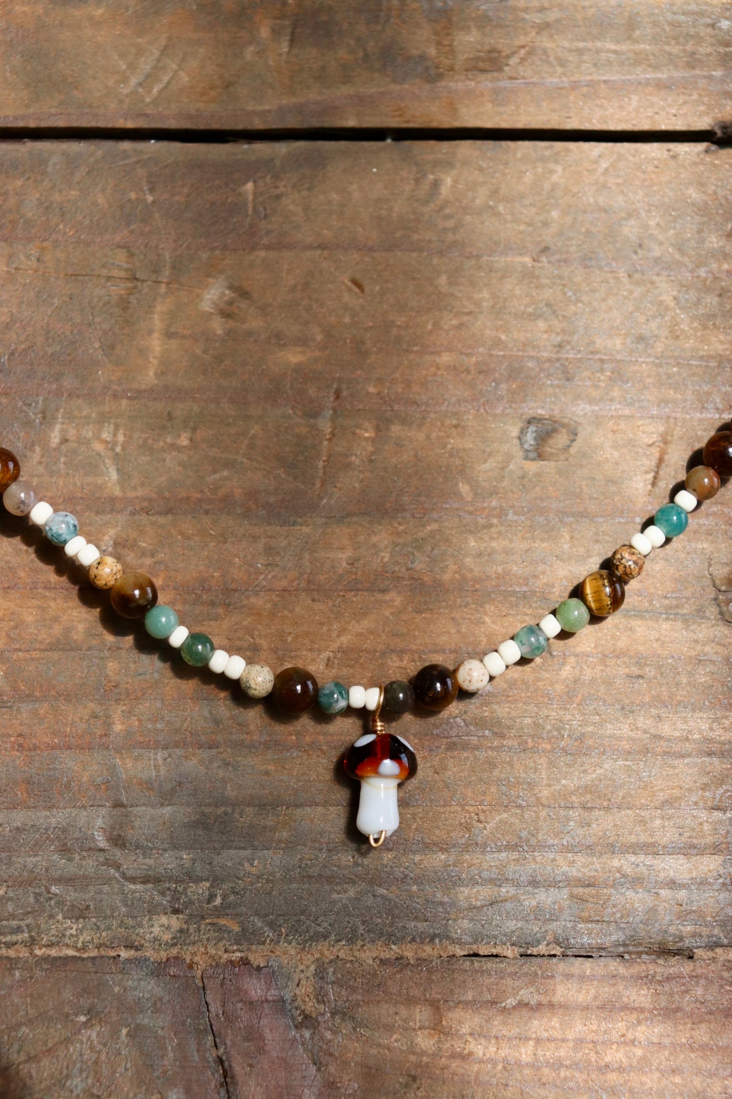 Earthy Mushroom Necklace
