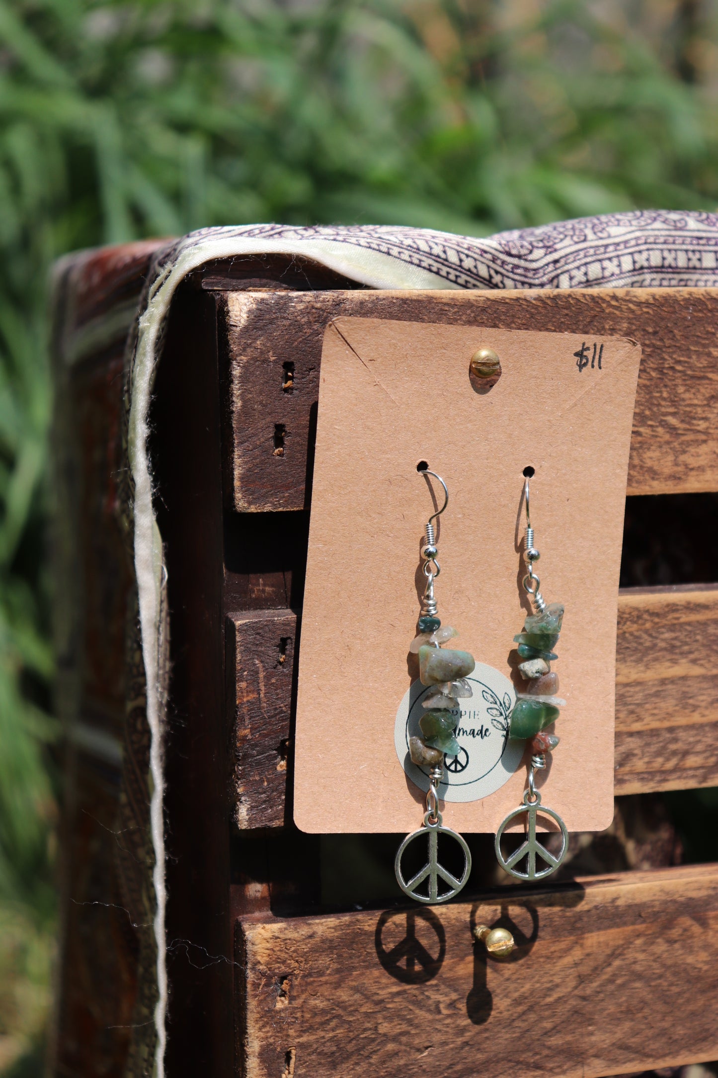 Fancy Jasper Peace Dangles