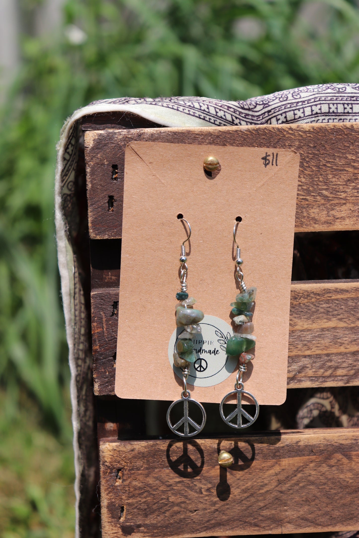 Fancy Jasper Peace Dangles