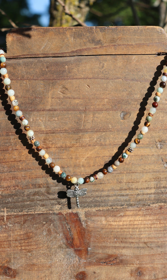 Beaded Dragonfly Necklace