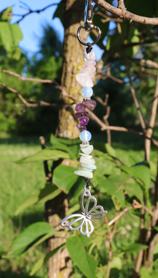 Crystal Butterfly Keychain