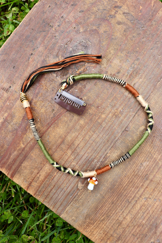 Earthy Mushroom Clip-In Hairwrap