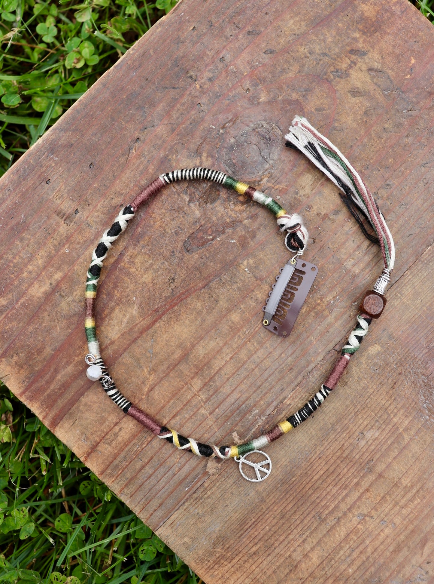 Green, Yellow, Brown Clip-In Hairwrap