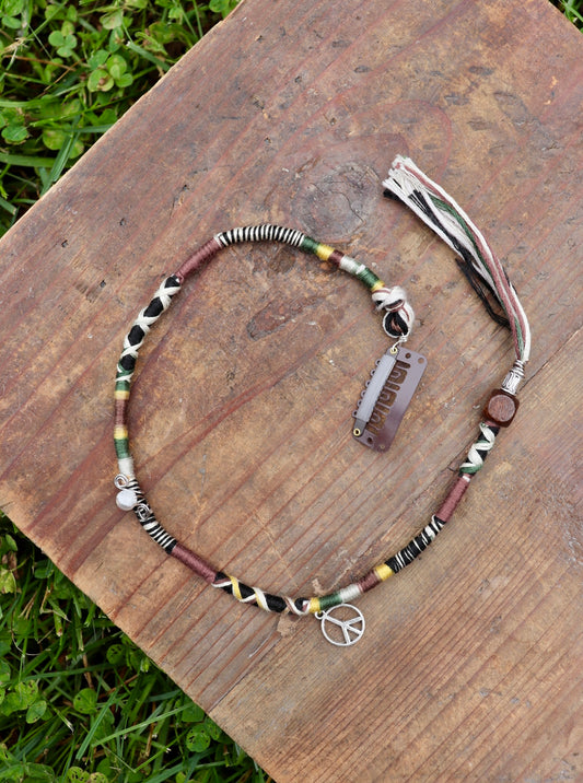 Green, Yellow, Brown Clip-In Hairwrap
