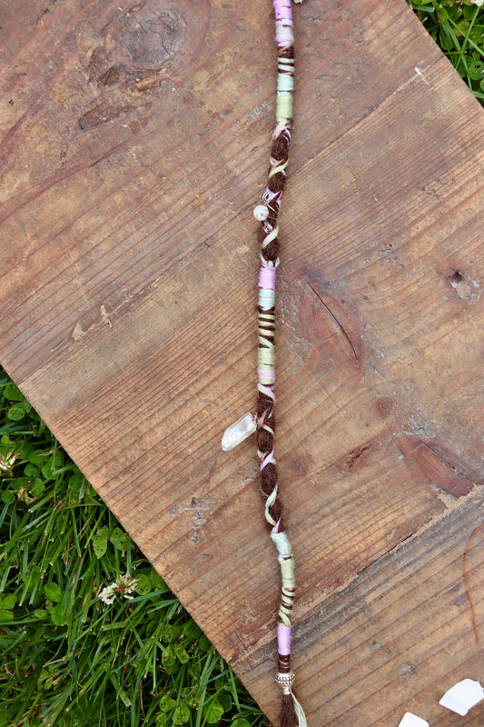 Green, Purple, Blue Dread Clip-in