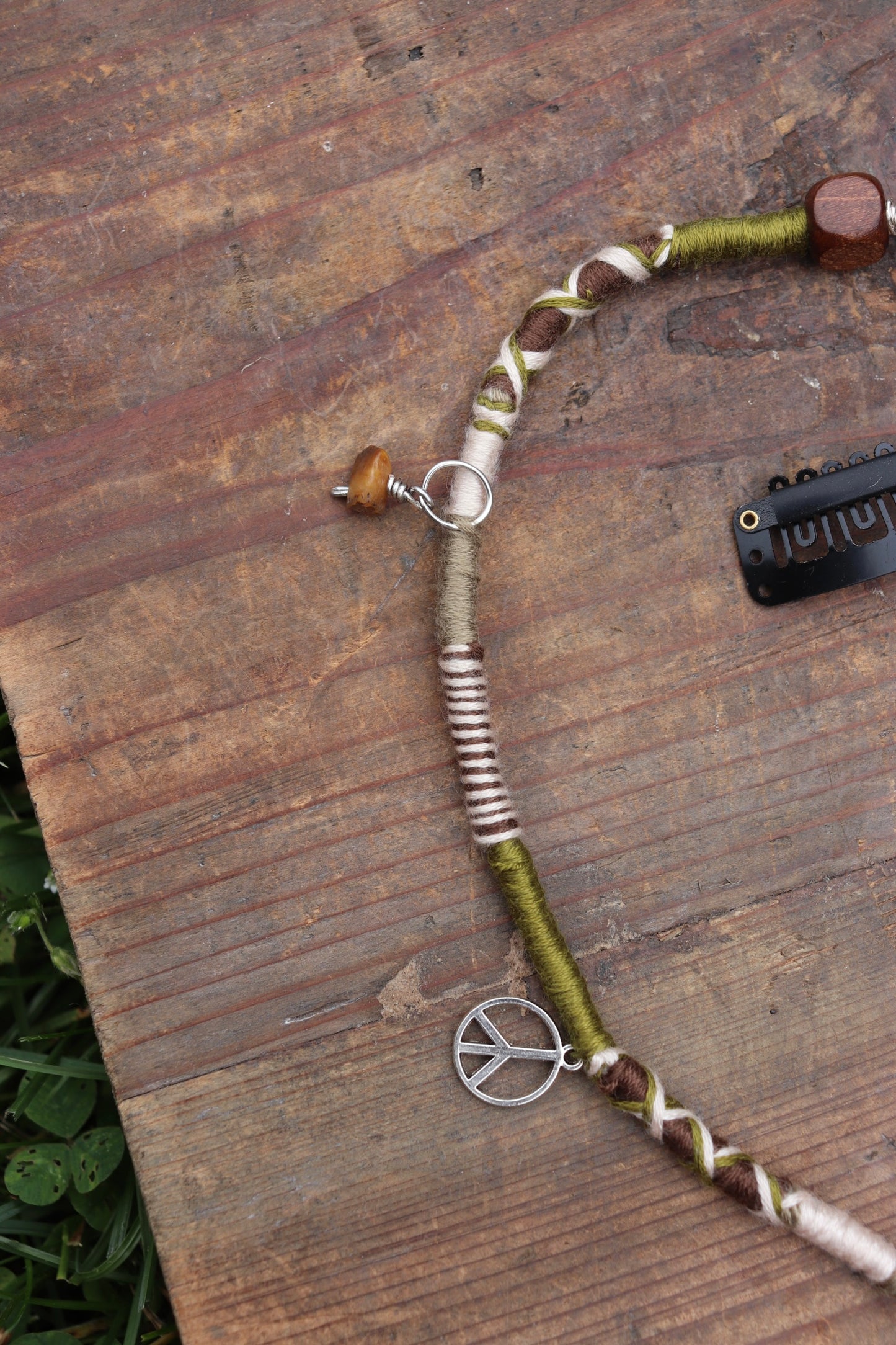 Earthy Leaf Clip-In Hairwrap