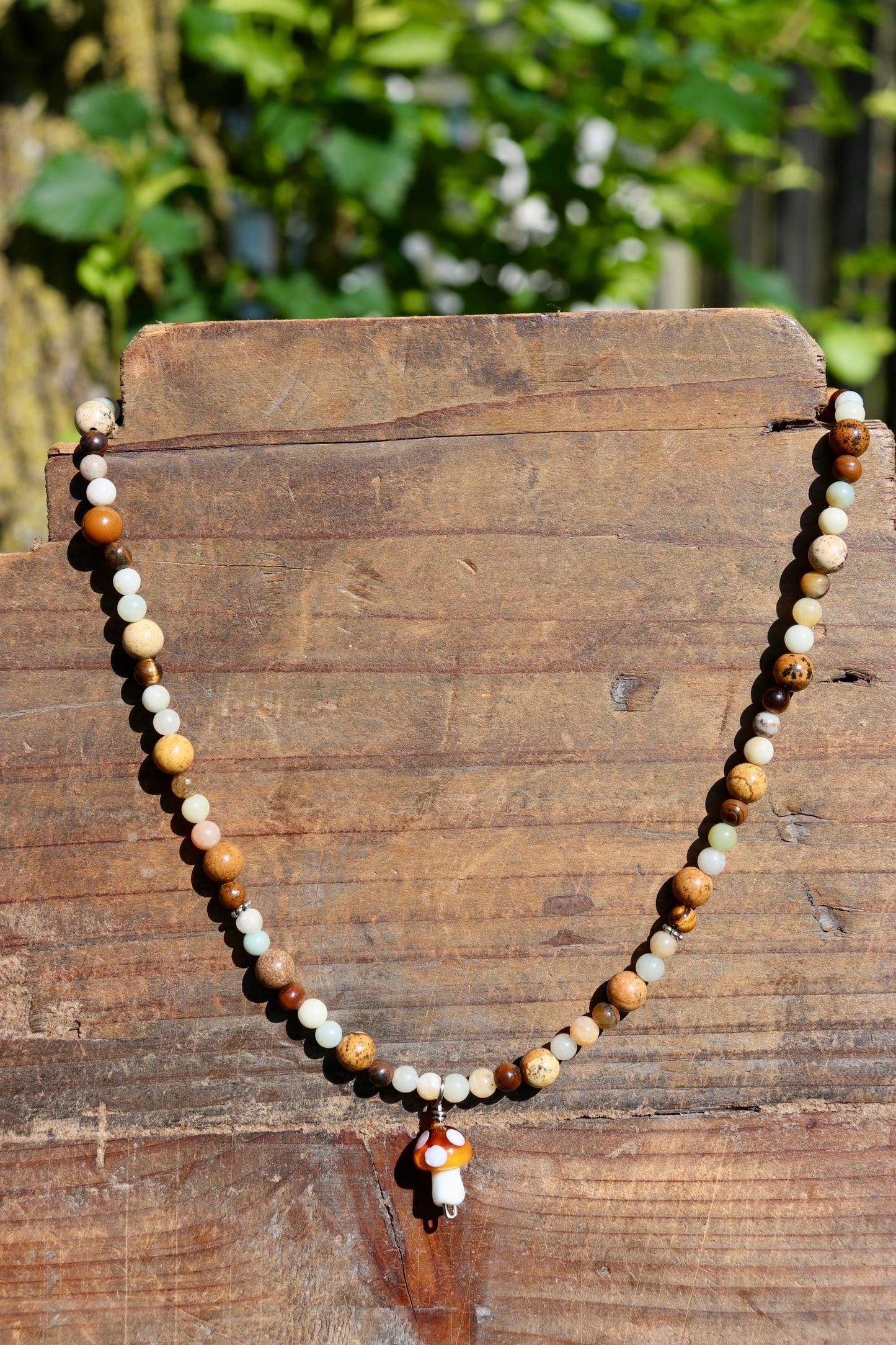 Amazonite Mushroom Necklace