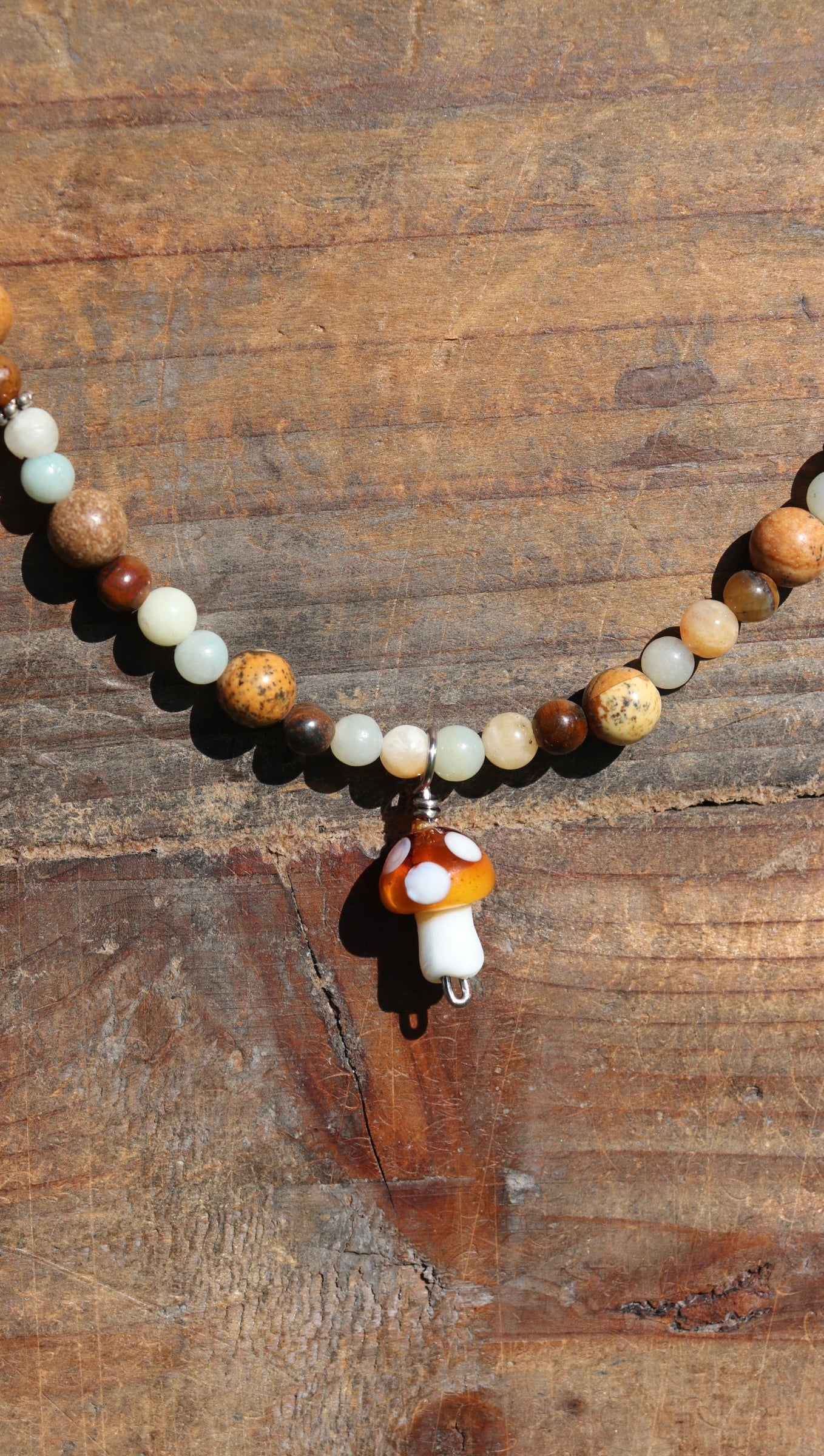 Amazonite Mushroom Necklace