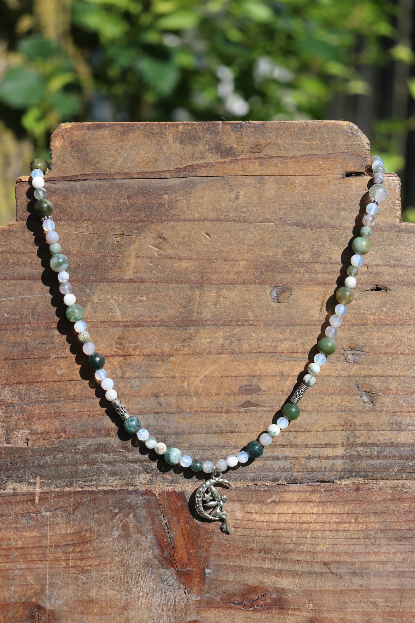 Moss Agate Fairy Necklace