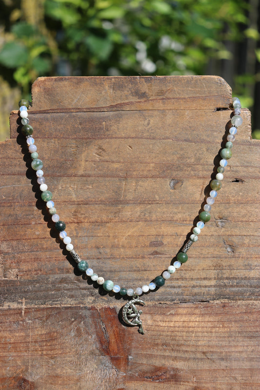 Moss Agate Fairy Necklace