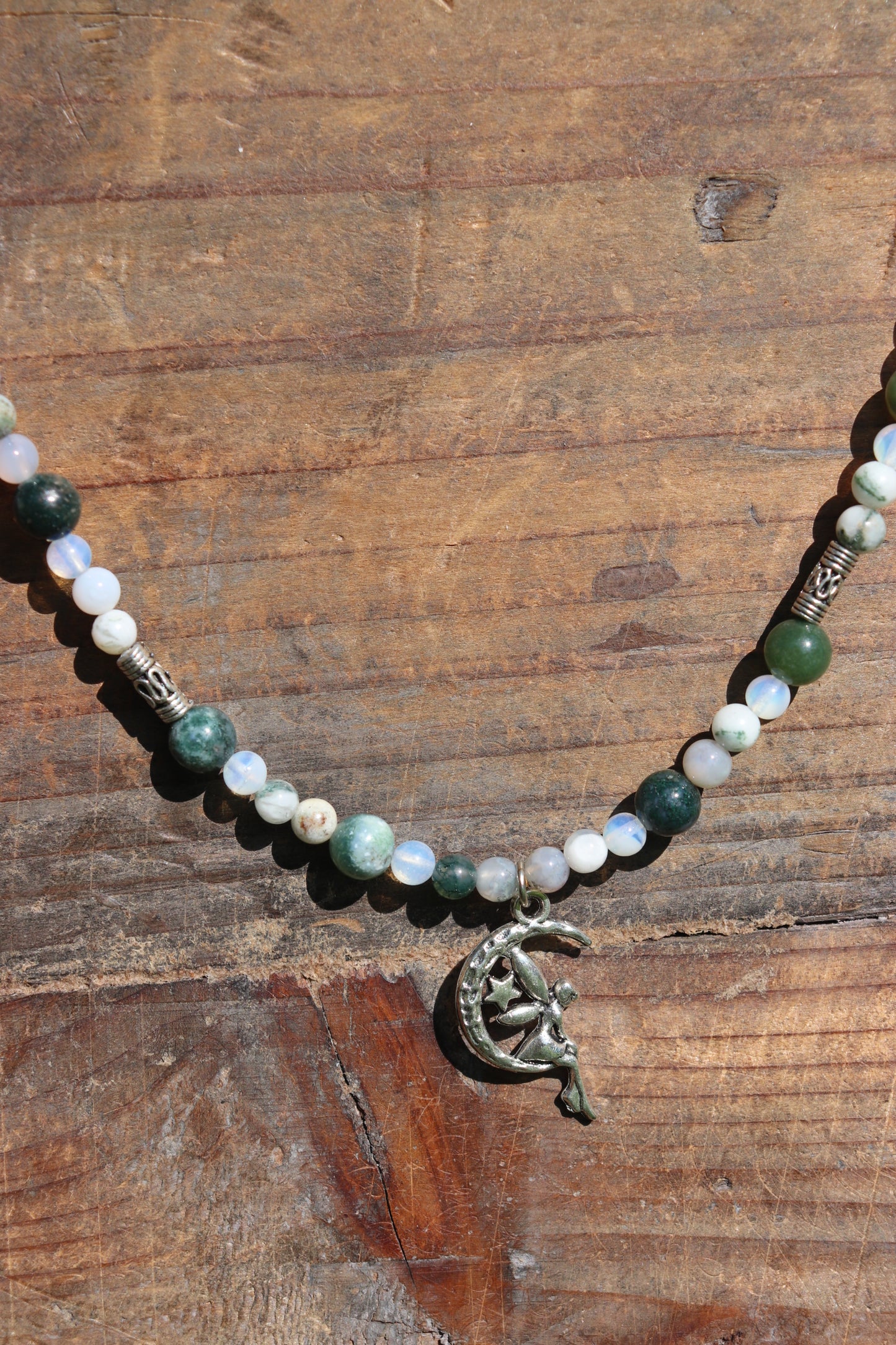 Moss Agate Fairy Necklace