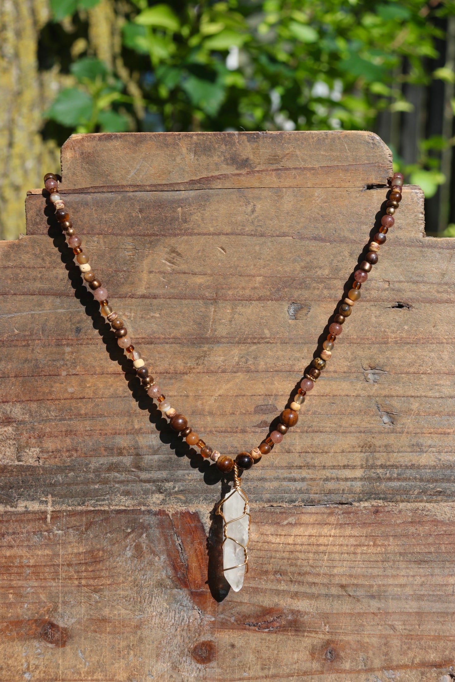 Neutral Clear Quartz Necklace