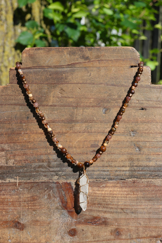 Neutral Clear Quartz Necklace