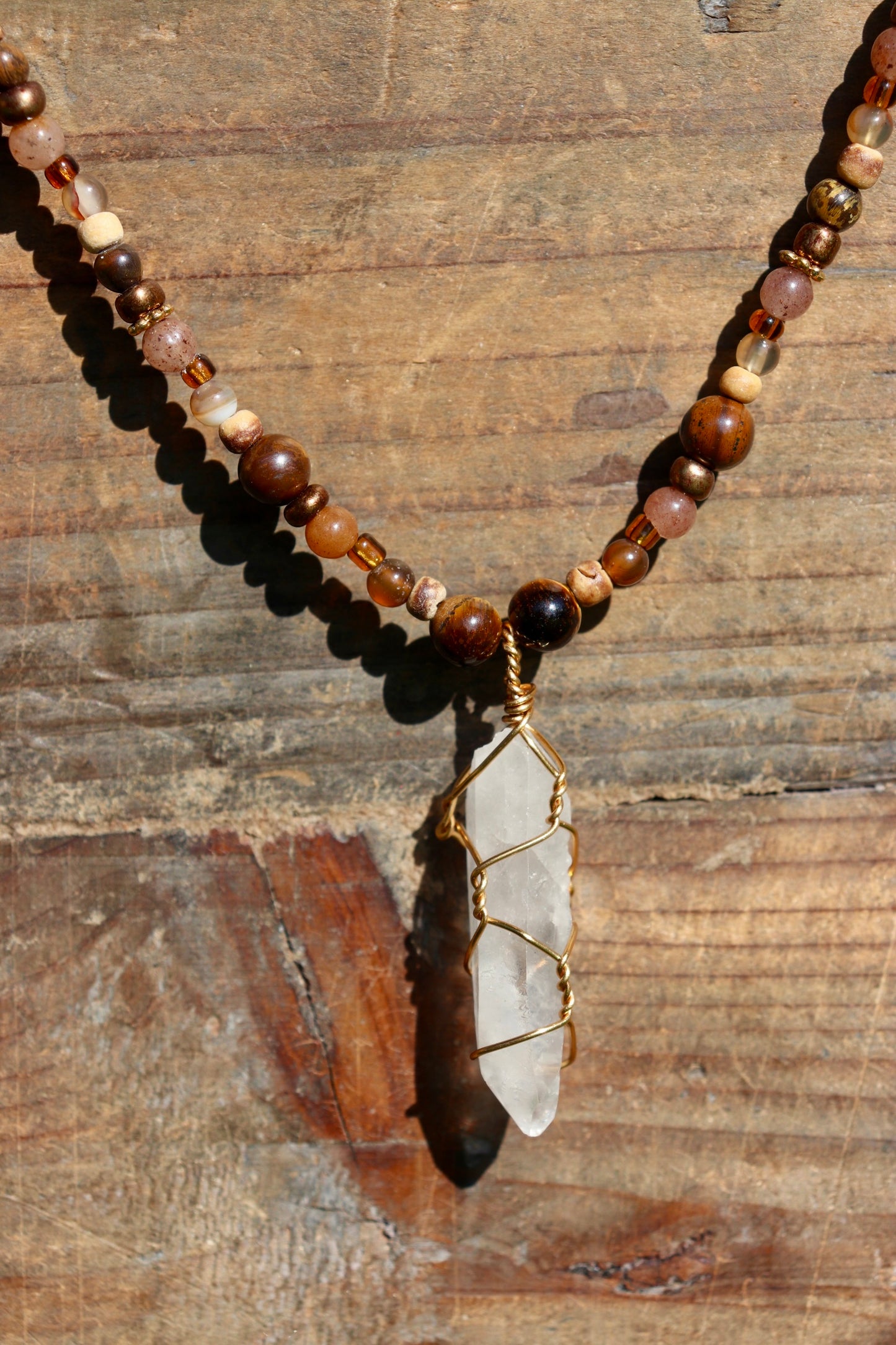 Neutral Clear Quartz Necklace