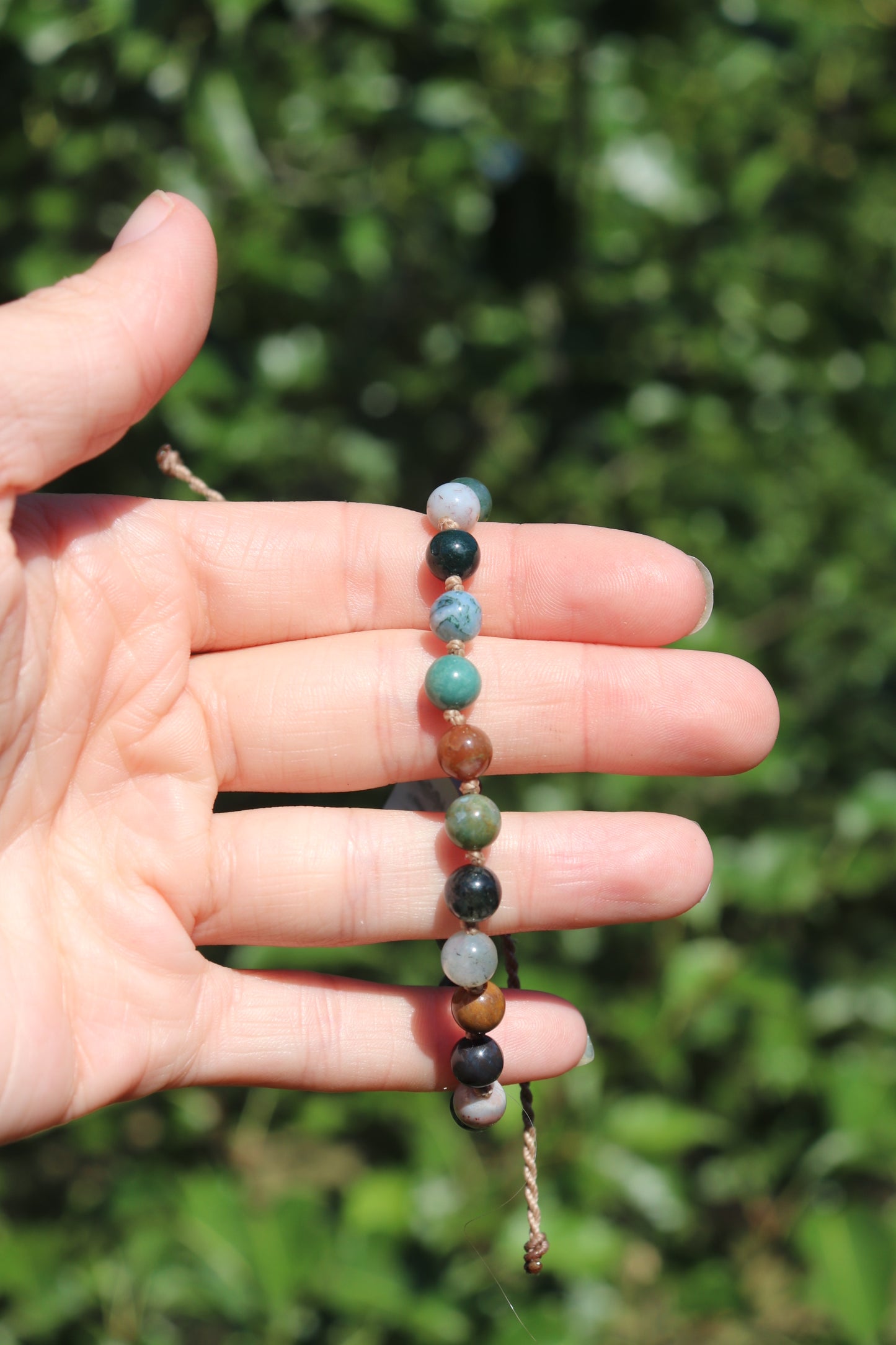 Adjustable Indian Agate Bracelet