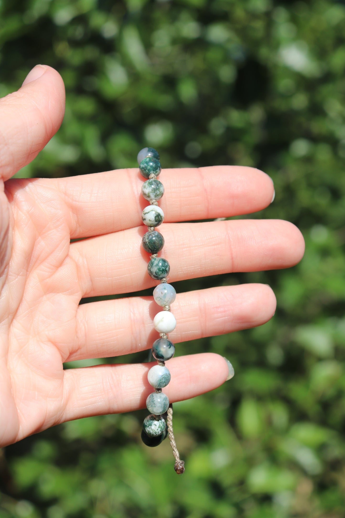 Moss Agate Adjustable Bracelet
