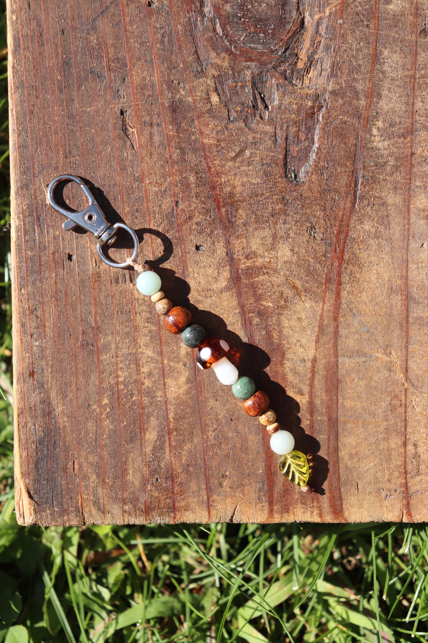 Mushroom Leaf Keychain