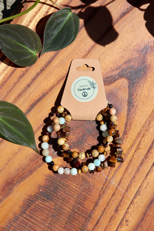 Amazonite Bracelet Trio