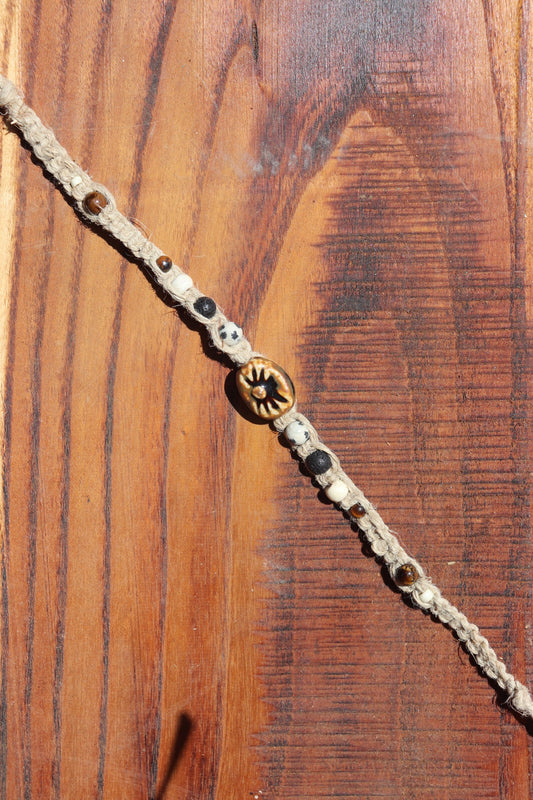 Neutral Hemp Macramé Anklets