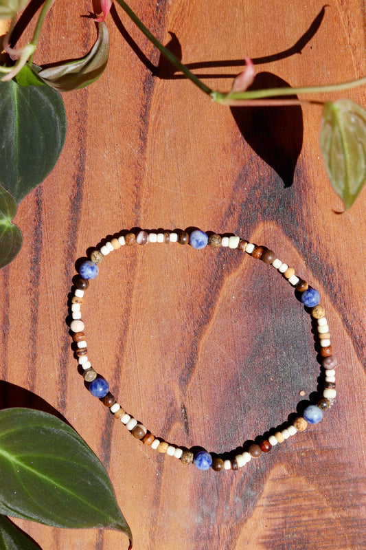 Sodalite Beaded Anklets
