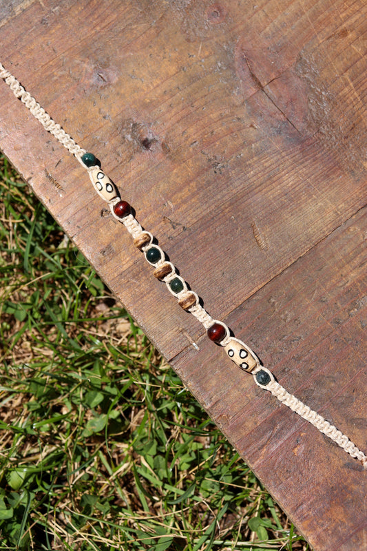 Earthy Hemp Macramé Anklet