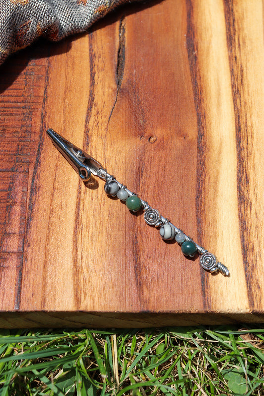 Spiderweb Jasper Roach Clip