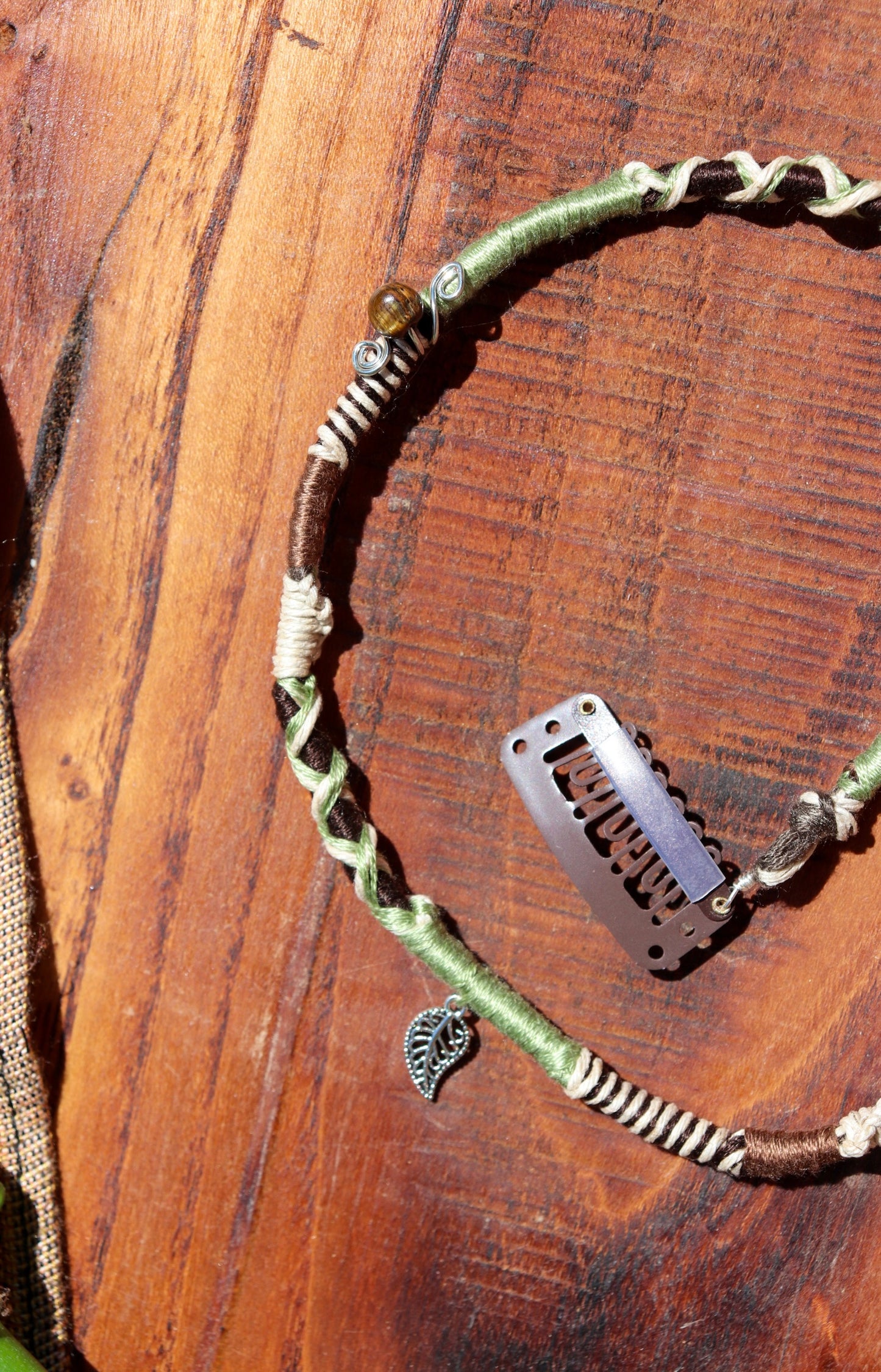 Earthy Leaf Clip-In Hairwrap
