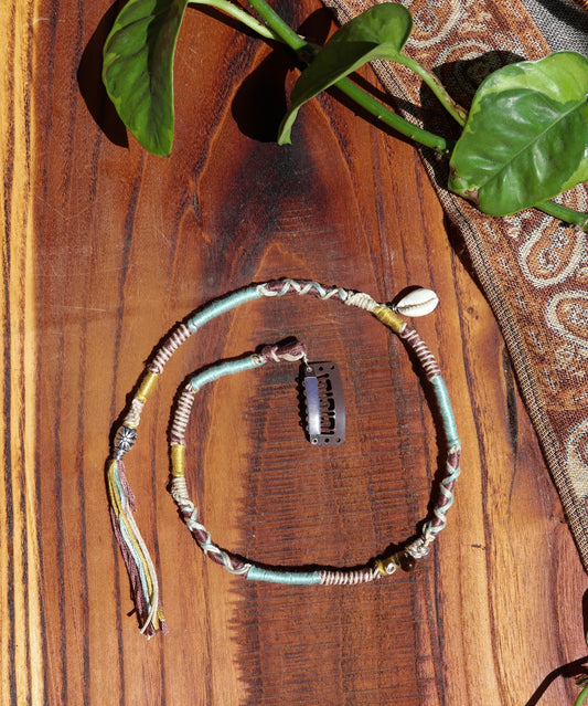 Blue, Yellow, Beachy Clip-In Hairwrap
