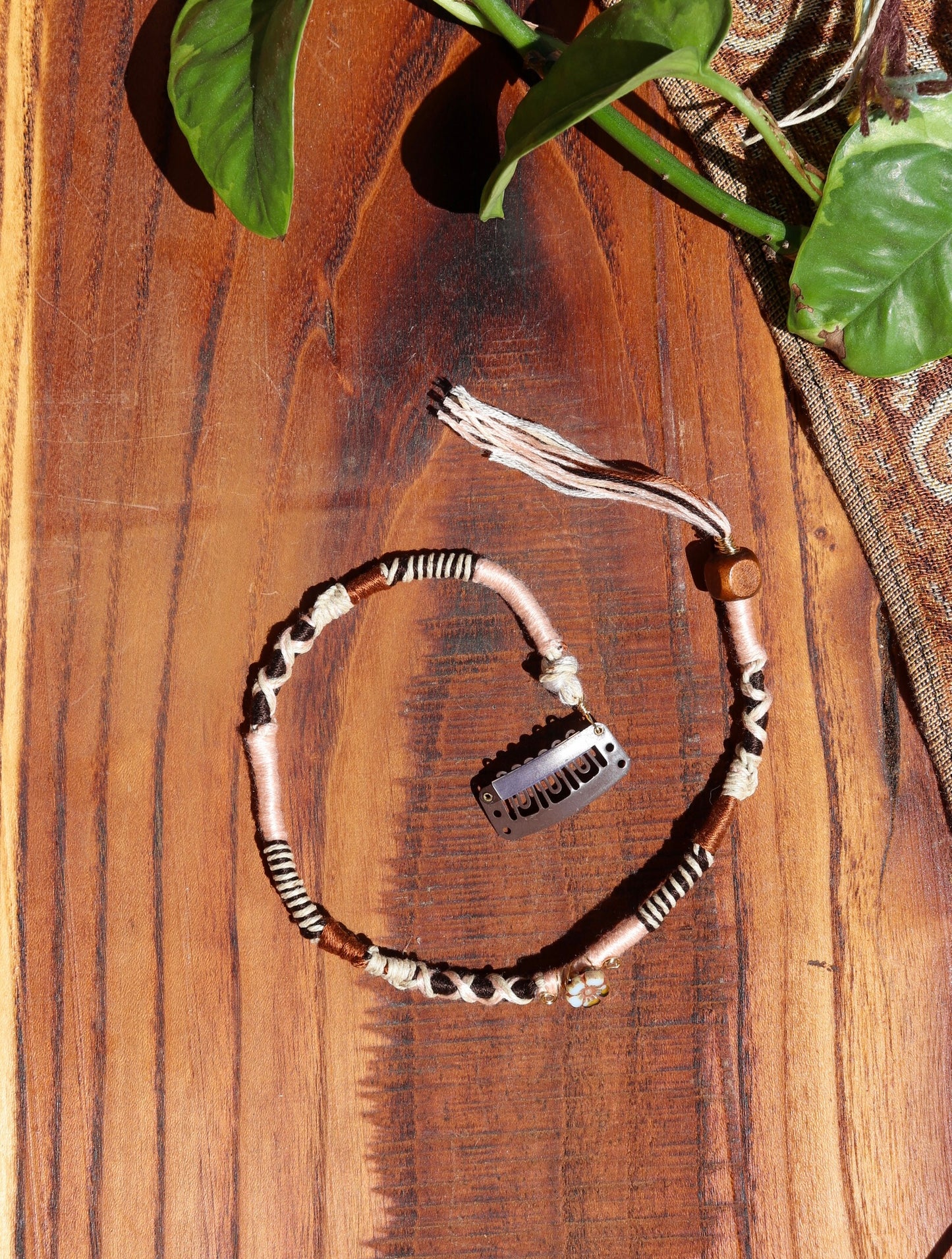 Pink, Orange, Brown Clip-In Hairwrap