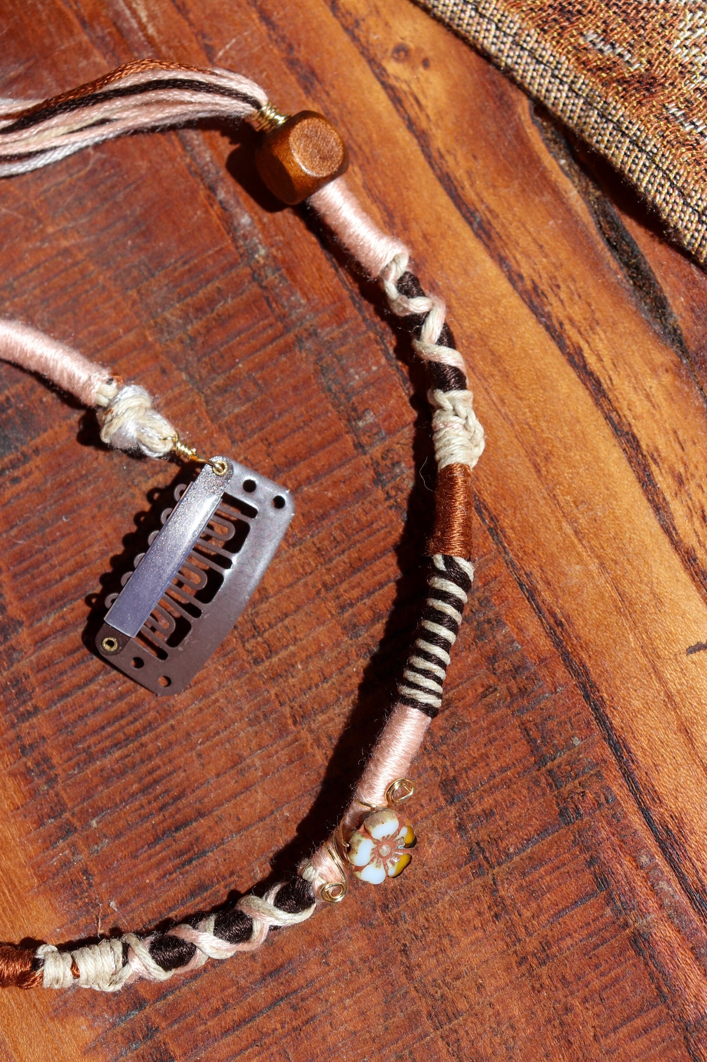 Pink, Orange, Brown Clip-In Hairwrap